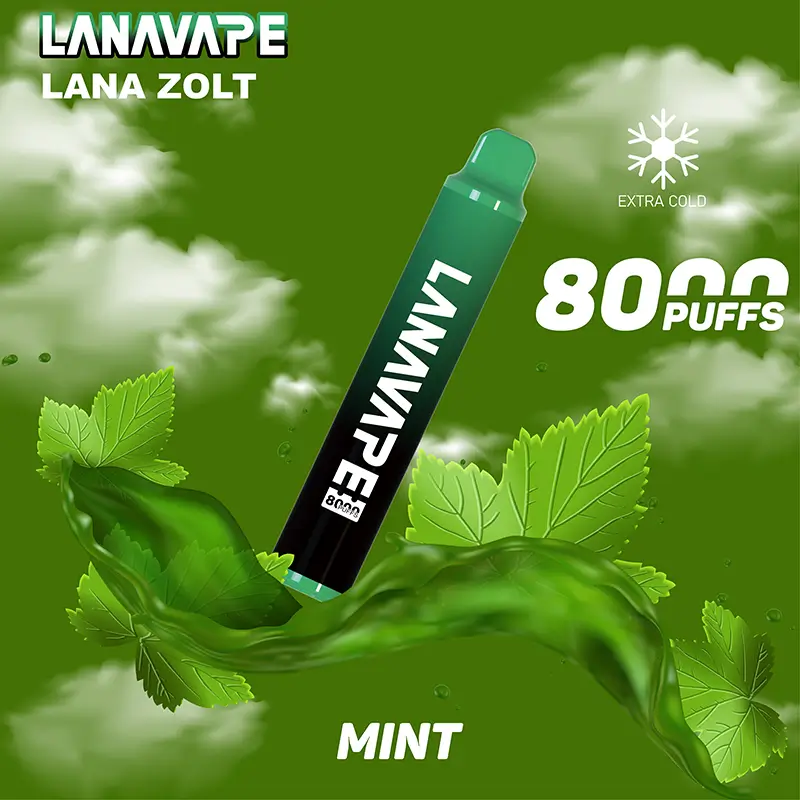 LANA ZOLT 8000口拋棄式電子煙,多達 23 種風味(台灣)薄荷