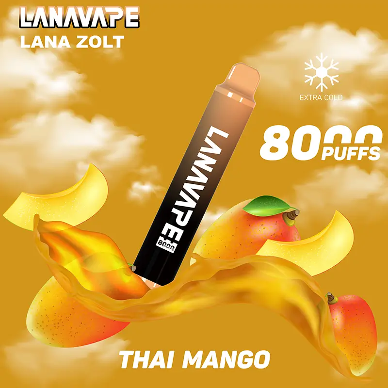 LANA ZOLT 8000口拋棄式電子煙,多達 23 種風味(台灣)芒果