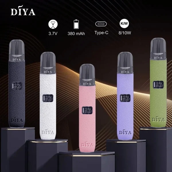 DIYA 叮啞皮革主機 - 台灣電子煙現貨，一代通用雙擋調節 LED 電量顯示霧化桿