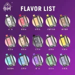 HEBAT 喜貝 10000 口一次性電子煙，15ML 儲油量與底部 Type-C 充電接口展示，5% 尼古丁強烈擊喉感。