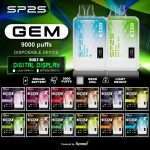 SP2S 思博瑞 GEM9000 拋棄式電子煙，水晶外殼設計，9000 口長效續航