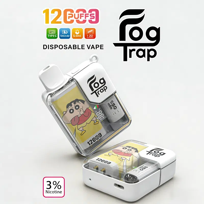 Fog Trap 12000口拋棄式電子煙|LABUBU 蠟筆小新聯名・LCD顯示:圖片 2