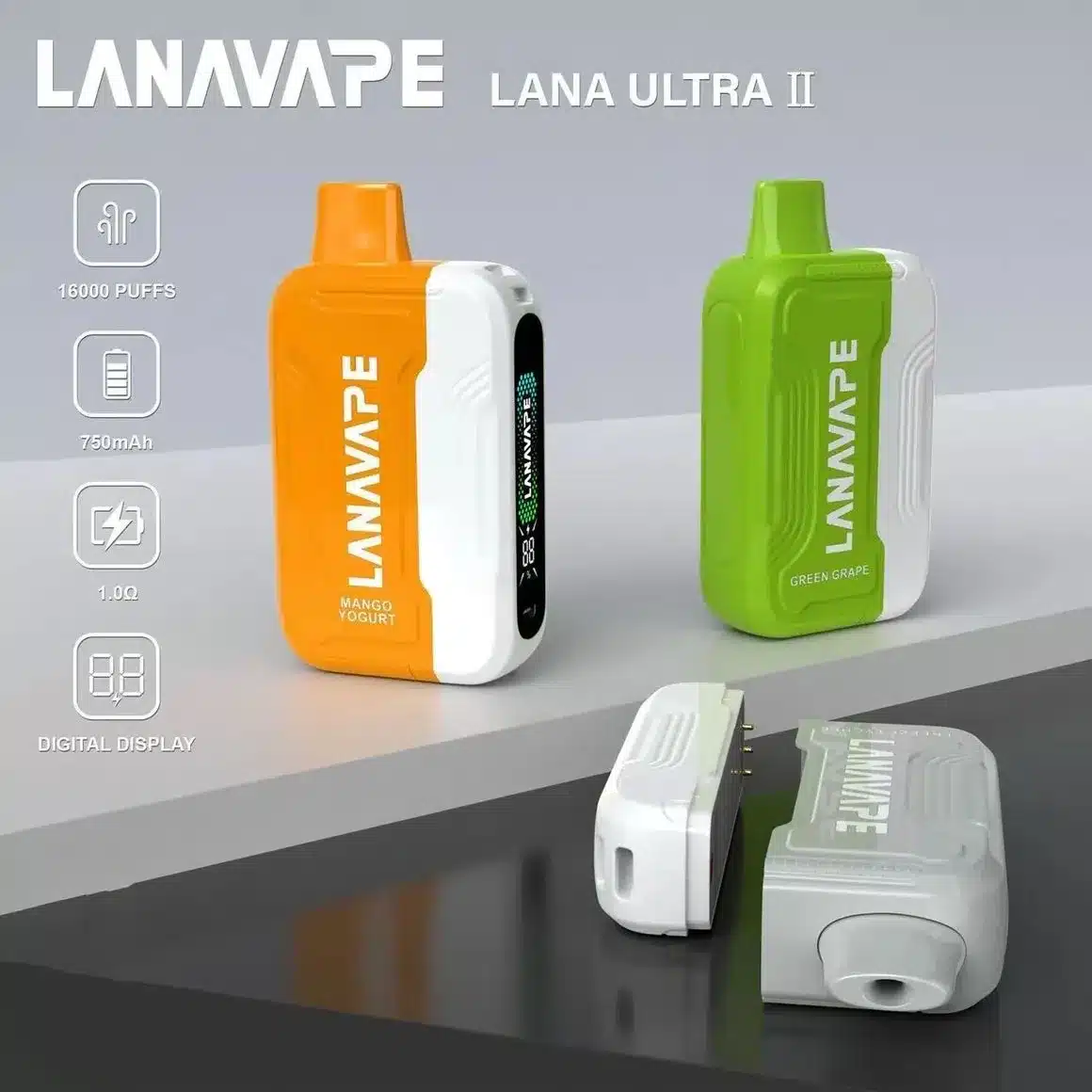 LANA Ultra II 16000 Puffs 拋棄式電子煙|磁吸式專機專用款(台灣) LANA Ultra II 16000 Puffs 專為追求長效續航與穩定口感的用戶打造,結合可更換煙彈設計與高效霧化技術,在外型與性能之間取得完美平衡。圓潤小巧的機身搭配活潑配色,外觀輕巧卻內在強悍,是台灣市場熱銷的專機專用款電子煙之一。 搭載 10ml 可替換式磁吸煙彈,單顆煙彈最高可達 16000 puffs,大幅降低更換頻率,適合高頻使用者與長時間外出需求。配合 1.0Ω Mesh 網狀霧化芯,每一口都能維持穩定、濃郁且順滑的口感輸出。 產品特色 最高 16000 Puffs 10ml 大容量可更換煙彈,長效耐用,減少頻繁更換困擾 1.0Ω Mesh 霧化芯 均勻加熱,口感穩定,從第一口到最後一口都保持風味一致 750mAh 可充電電池 支援 Type-C 快速充電,內建電量與煙油顯示,使用更直覺 磁吸式煙彈結構 專機專用款設計,穩固不鬆脫,有效降低漏油風險 23 種口味選擇 涵蓋水果、茶飲、冰感與甜點風味,滿足不同偏好 產品規格 產品名稱:LANA Ultra II 16000 Puffs 吸口數:約 16000 puffs(依使用習慣而異) 煙彈容量:10ml(可更換) 電池容量:750mAh 充電方式:Type-C 結構設計:磁吸式煙彈/專機專用款 適用地區:台灣 優惠活動 買 3 顆煙彈,免費送 1 支主機 為什麼選擇 LANA Ultra II 16000 Puffs? ✔ 超長續航,16000 puffs 更耐抽✔ 專機專用款,穩定不漏油✔ Mesh 霧化技術,口感一致不衰減✔ Type-C 快充,外出補電更方便✔ 多口味選擇,適合台灣用戶喜好