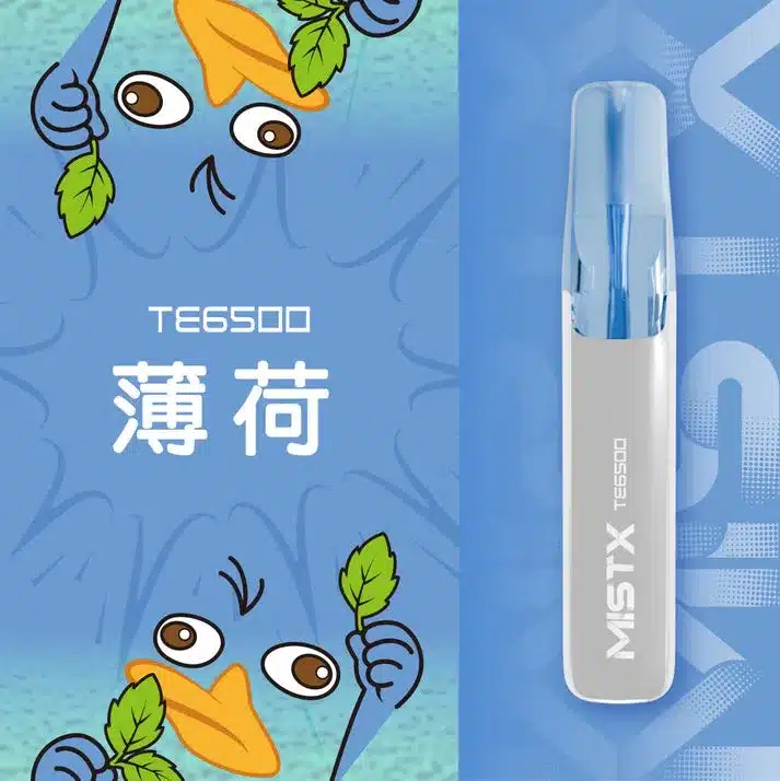 MISTX TE6500-獨家鴨嘴吸嘴設計-人體工學舒適好抽 薄荷