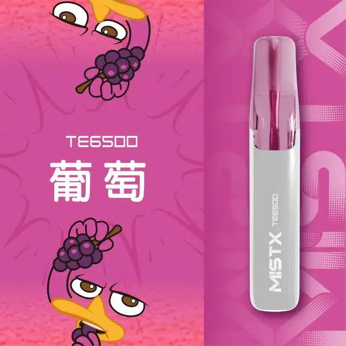 MISTX TE6500-獨家鴨嘴吸嘴設計-人體工學舒適好抽 葡萄