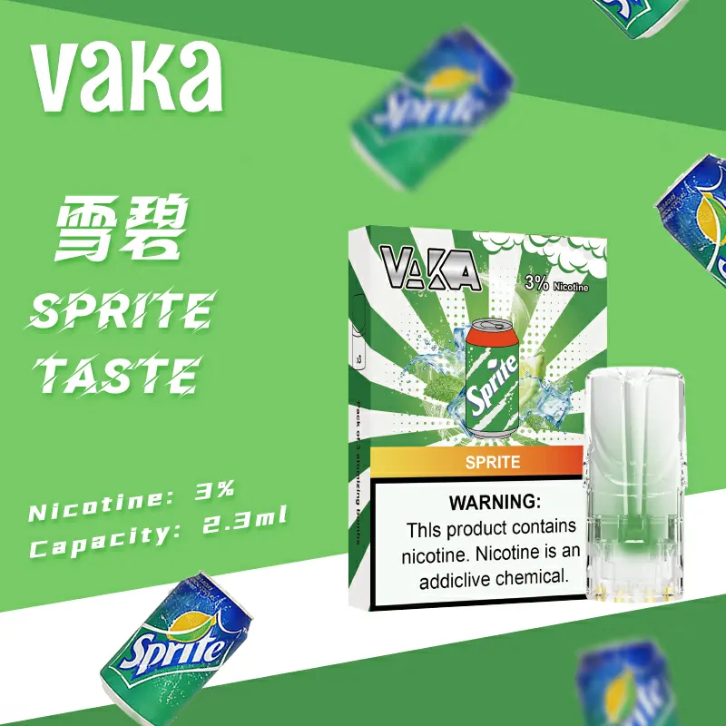 VAKA 一代七彩發光煙彈|2.3ml 加大容量|通配 RELX / SP2S / LANA 雪碧