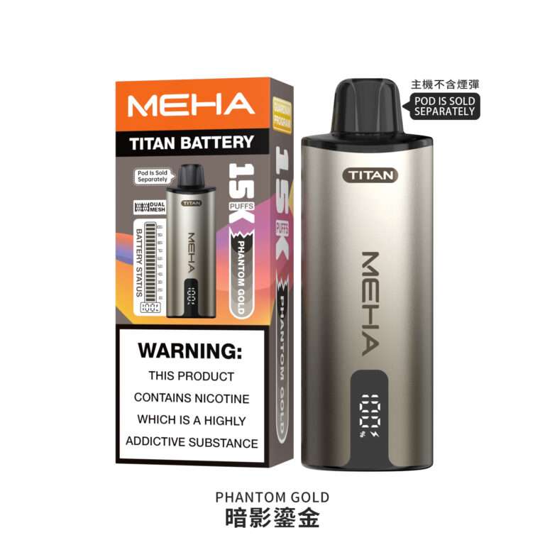 MEHA魅嗨泰坦主機 - 暗影鑿金款,高性能雙發霧化芯設計