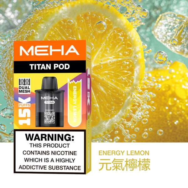 MEHA魅嗨泰坦煙彈 - 活力檸檬口味,清爽沁涼