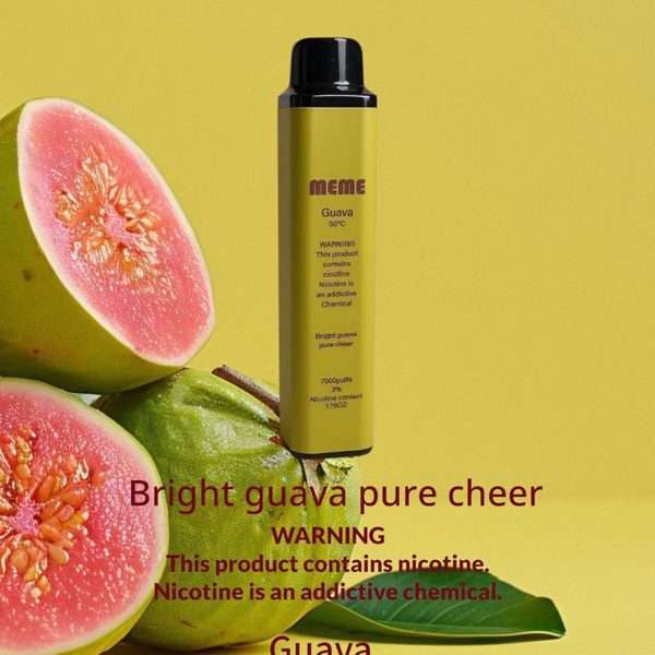 MEME 7000口紅心芭樂 Guava，道地台灣番石榴清香，還原度極高的拋棄式設備。