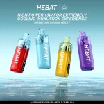 HEBAT 喜貝 15000 口拋棄式電子煙主機外觀，展現簡約設計與 15K 大容量標識。