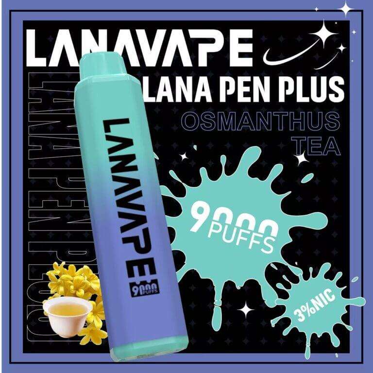 LANA拉娜9000口拋棄式電子煙-桂花茶口味-清爽不甜膩的中式茶香回甘系列
