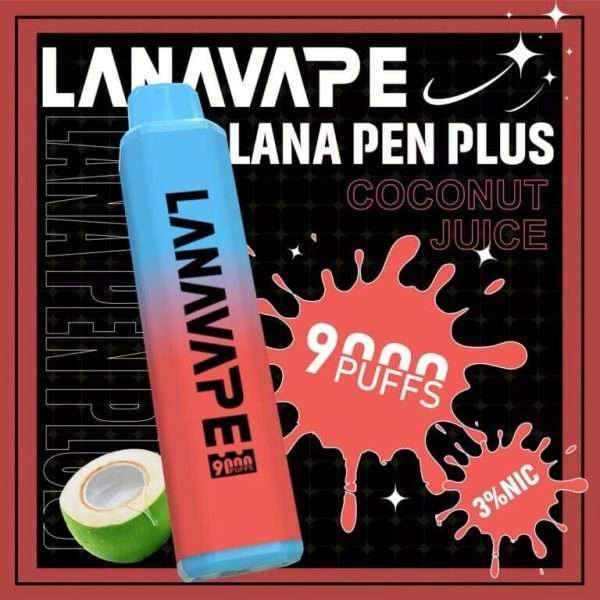 LANA拉娜9000口拋棄式電子煙-椰子水口味-清甜甘爽如臨海灘的椰香消暑風味