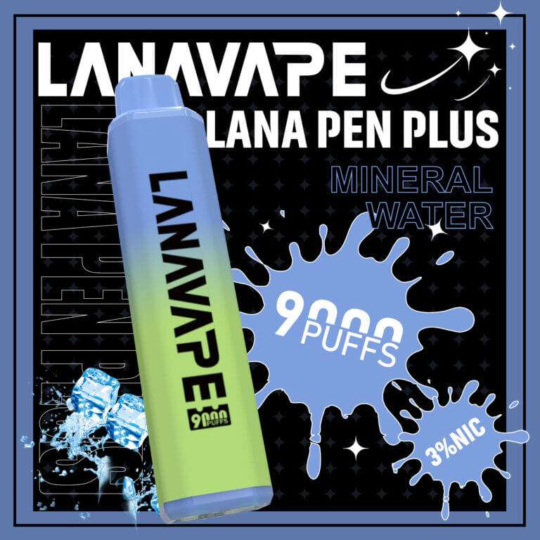 LANA拉娜9000口拋棄式電子煙-深海礦泉口味-極致純淨激爽微甜透心涼解膩首選