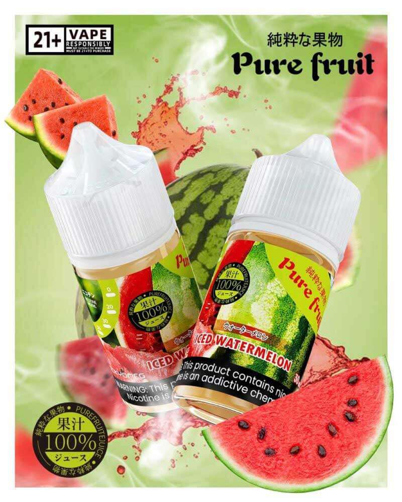 pure fruit 純粹o果物煙油 - 西瓜口味,夏季清爽西瓜冰風味,自然微涼且充滿多汁感。
